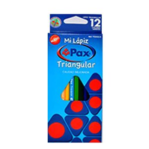 LAPICES PAX TRIANGULAR LARGO #0810  12 colores
